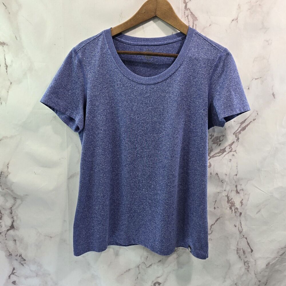 REI Co Op Shirt Womens Large Indigo Purple Blue Tech Short Sleeve Active Hiking